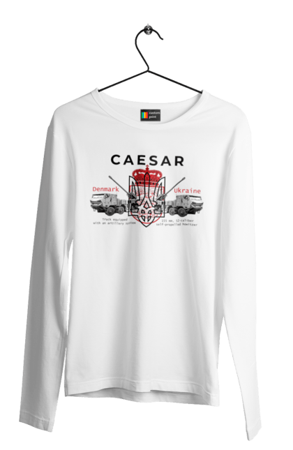 Чоловічий лонгслів з принтом "Caesar". Caesar, himars, залужний, зброя. 2070702