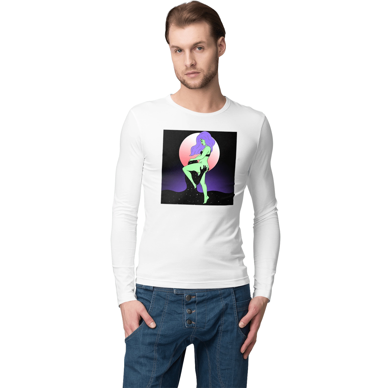 Зелена Дівчина І Місяць