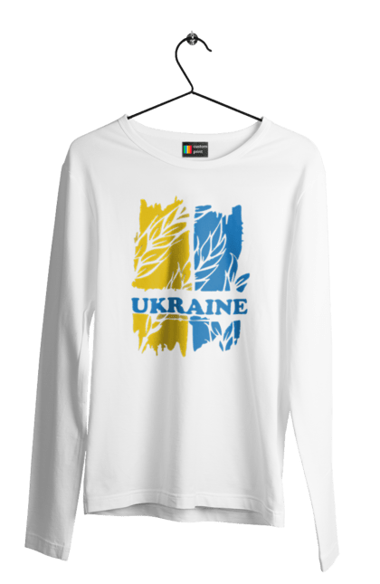 Men`s longsleeve with prints Ukraine ears of wheat. Ears of wheat, symbol of ukraine, ukraine, ukrainian symbols. 2070702