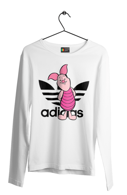 Men's longsleeve with prints Adidas Piglet. Adidas, adidas, cartoon, piglet, winnie the pooh. 2070702