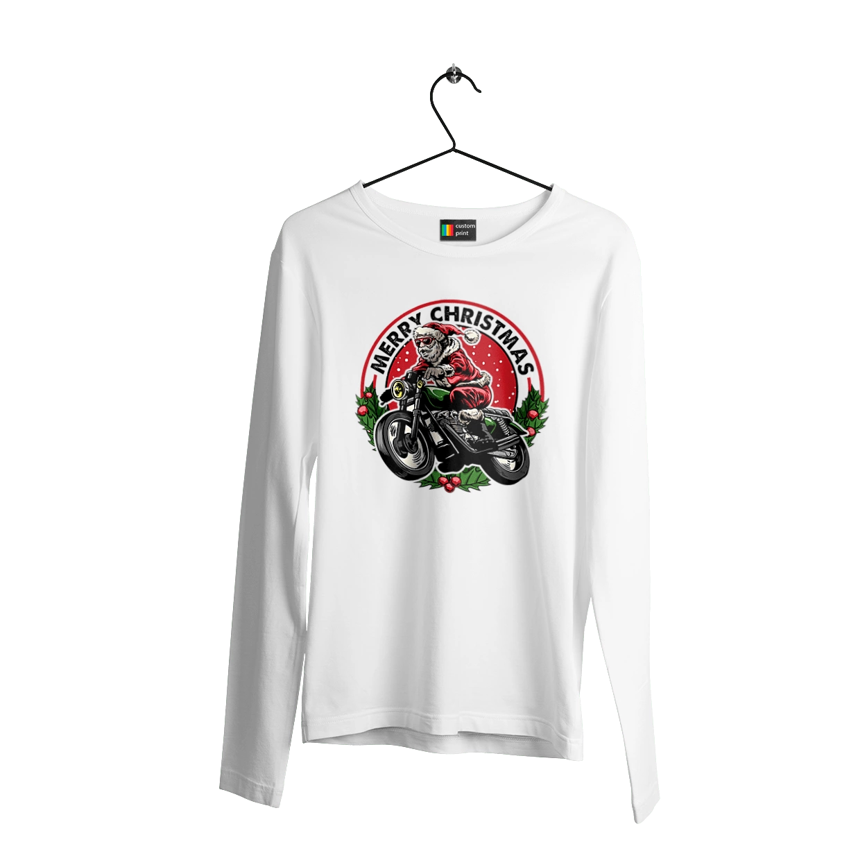 Щасливого Різдва, дід мороз на мотоциклі