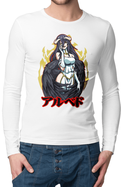 Men's longsleeve with prints Overlord Albedo. Albedo, anime, lord, overlord, tv series. 2070702