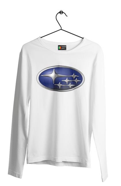 Чоловічий лонгслів з принтом "Subaru". Авто, логотип, субару. 2070702