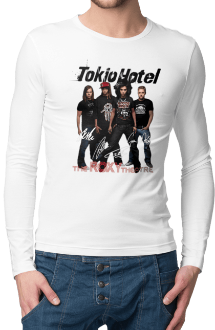 Чоловічій лонгслів з принтом "Tokio Hotel". Tokio hotel, альтернативний рок, група, електронік рок, музика, пауер піп, піп, поп рок, рок. 2070702