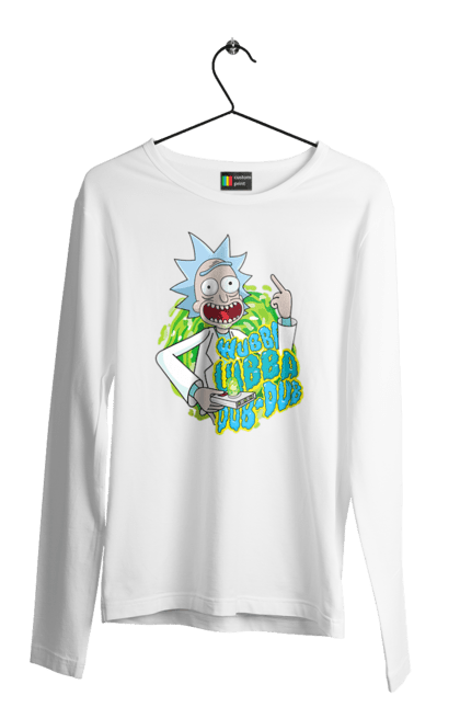 Чоловічій лонгслів з принтом "Рік та Морті". Rick and morty, мультфільм, наукова фантастика, пригоди, рік, рік і морті, трагікомедія, чорний гумор. 2070702