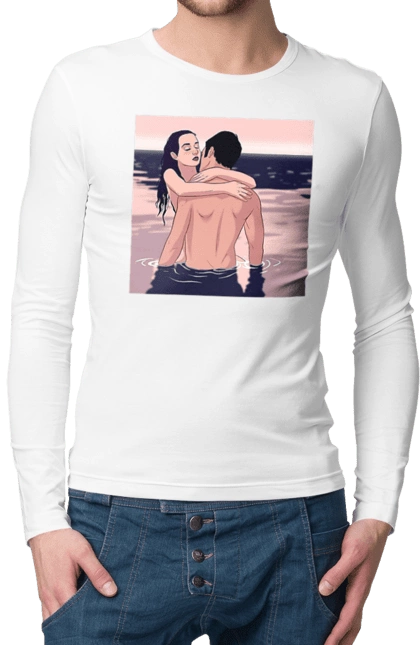 Парочка Обнимается В Реке