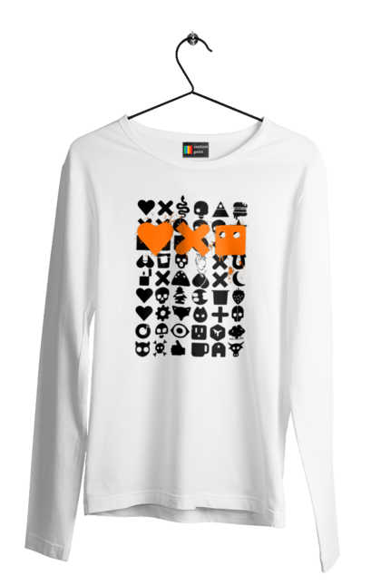 Чоловічий лонгслів з принтом "Роботизація". Robot, життя роботів, код, код машин, кохання машин, любов роботів, роботи та кохання, роботи у житті, роботизоване кохання. 2070702