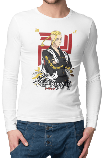 Men's longsleeve with prints Tokyo Revengers Draken. Anime, draken, ken ryuguji, ken-chin, manga, serial, tokyo manji gang, tokyo revengers. 2070702