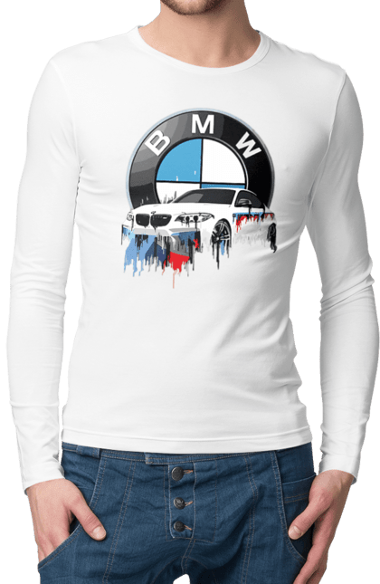Чоловічий лонгслів з принтом "BMW". Bmw, авто, бмв, бмв фан, фанклуб. 2070702