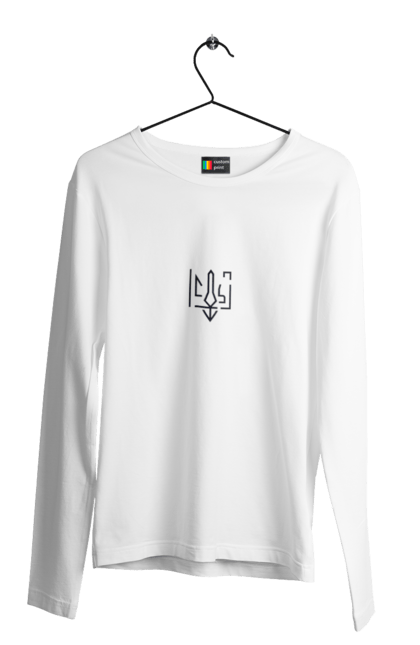 Чоловічий лонгслів з принтом "Тризуб". Герб, герб україни, патріотичне, україна, українська символіка, українське. 2070702