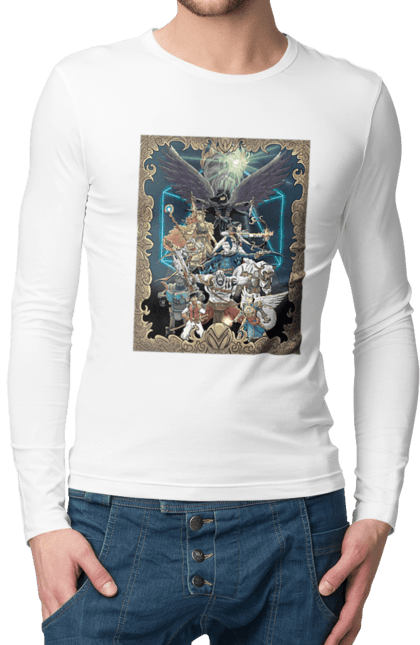 Чоловічий лонгслів з принтом "Легенда вокс машина". Вокс, вокс машина, машина, мультсериал, приключения, сериал, фентезі. 2070702