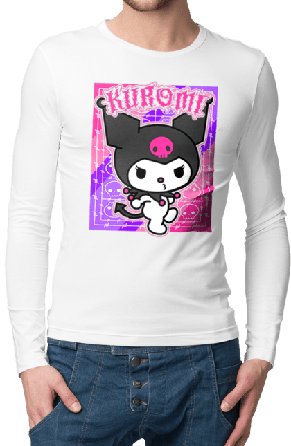 Men's longsleeve with prints Hello Kitty Kuromi. Anime, character, hello kitty, kuromi, my melody, sanrio. 2070702