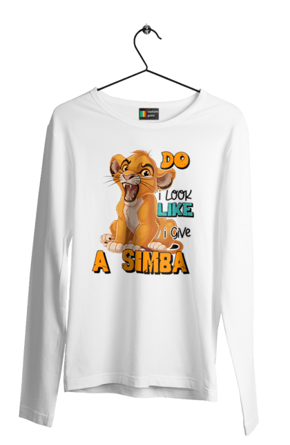 Men's longsleeve with prints The Lion King Simba. Animal, cartoon, king, lion, lion king, simba. 2070702