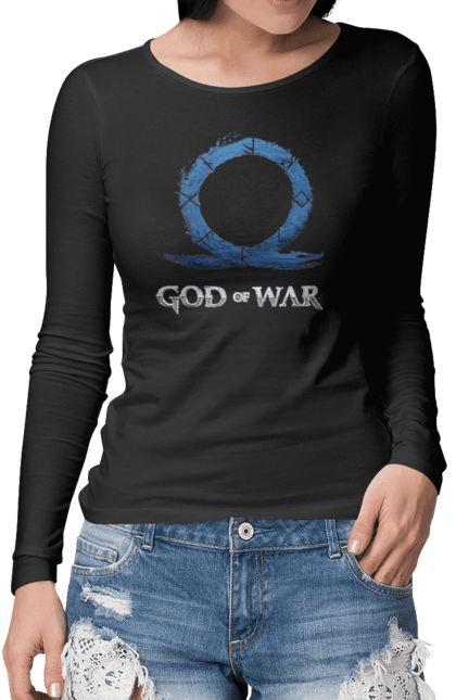 Жіночий лонгслів з принтом "God of War Ragnarök". Playstation, бог війни рагнарок, бойовик, відеогра, гра, пригоди. PrintMarket - інтернет-магазин одягу та аксесуарів з принтами плюс конструктор принтів - створи свій унікальний дизайн
