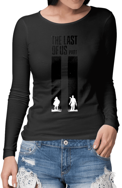 Жіночий лонгслів з принтом "Last of Us". Playstation, ps5, виживання, гра, жахи, комп`ютерна гра, людожери. Milkstore