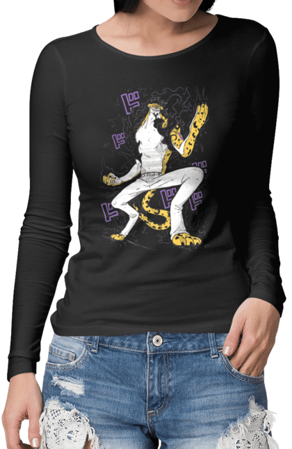 Women's longsleeve with prints One Piece Rob Lucci. Anime, lucci, manga, one piece, pirates, rob lucci. 2070702