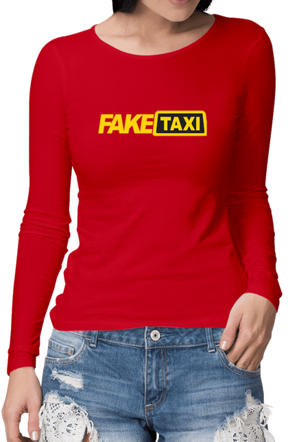 Жіночий лонгслів з принтом "Fake taxi". Fake taxi, porn hub, зсу, порно хаб, порнохаб, прапор, приколы, фак такси, фак таксі, фейк такси. futbolka.stylus.ua