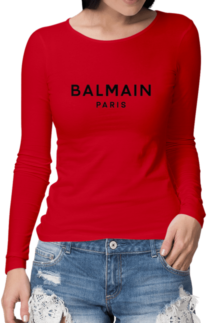Жіночий лонгслів з принтом "Бальмен". Бальмаїн, бальман, бальмен, бальмен париж. CustomPrint.market
