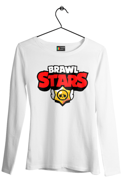 Жіночий лонгслів з принтом "Brawl Stars". Supercell, бравл старс, гра, діти. futbolka.stylus.ua