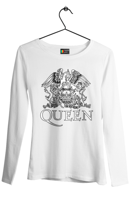 Жіночий лонгслів з принтом "Queen". Queen, група, музика, рок. futbolka.stylus.ua