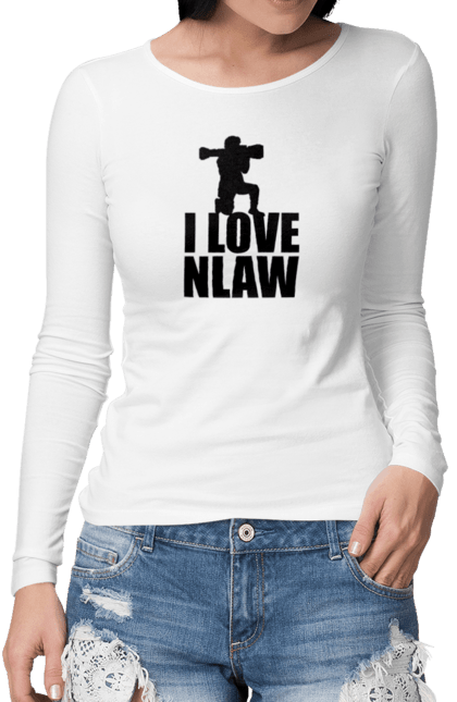 Жіночий лонгслів з принтом "Я люблю НЛАВ". Війна, патріотам, україна. aslan