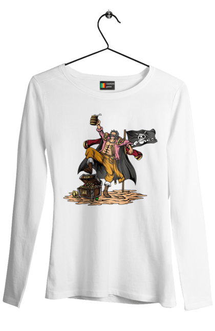Women's longsleeve with prints One Piece Gol D. Roger. Anime, gol d. roger, gold roger, manga, one piece, straw hat pirates. 2070702