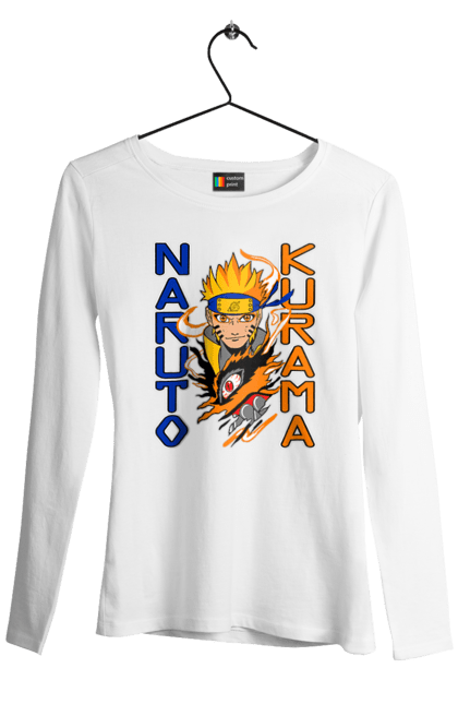 Жіночий лонгслів з принтом "Наруто". Naruto, аніме, манга, наруто, ніндзя, персонаж, серіал. futbolka.stylus.ua