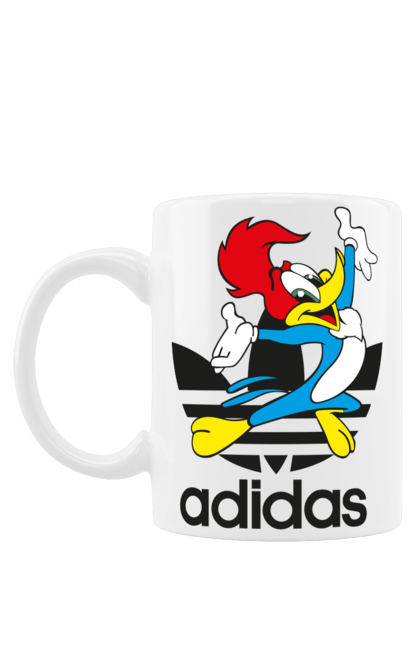 Чашка з принтом "Adidas Вуді Вудпекер". Adidas, woody woodpecker, адідас, вуді, вуді вудпекер, дятел вуді, мультсеріал. 2070702