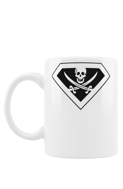 Чашка з принтом "Суперпірат". Бетмен, кіно, комікси, марвел, супергерої, супермен, фільми. 2070702