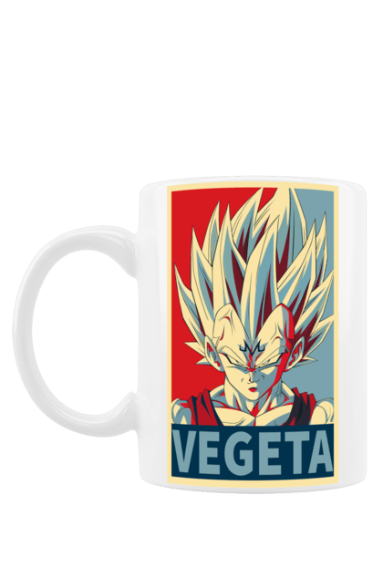 Чашка с принтом Жемчуг дракона Вегета. Anime, dragon ball, goku, manga, vegeta, аниме, вегета, гоку, жемчуг дракона, манга. 2070702