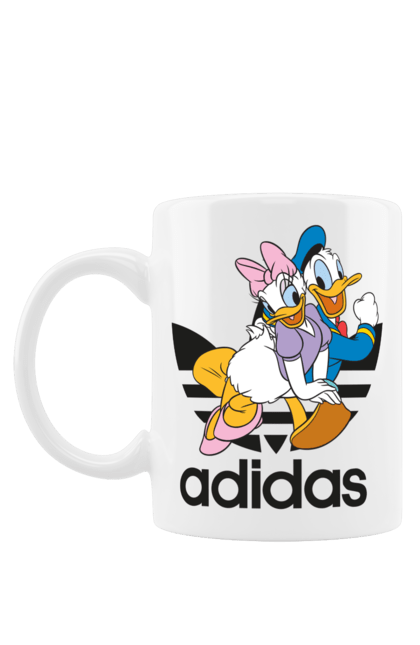 Чашка з принтом "Adidas Дональд Дак". Adidas, daisy duck, donald duck, адідас, дейзі дак, дональд дак, мультсеріал, мультфільм. 2070702