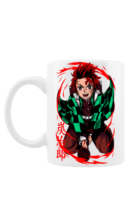 Mug with prints Demon Slayer Tanjiro. Anime, demon slayer, kamado tanjiro, manga, tanjiro. 2070702