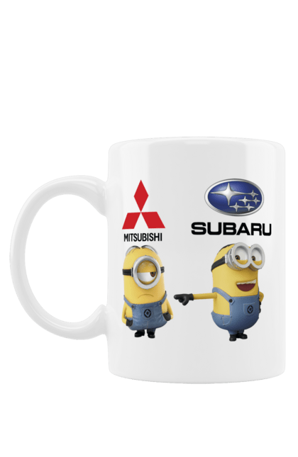 Чашка з принтом "Minion Субару". Авто, машини, міньйони, мітсубісі, субару. 2070702