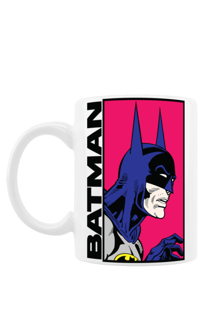 Чашка с принтом Бэтмен. Batman, dc comics, брю́с уэ́йн, бэтмен, комикс, лига справедливости, супергерой, тёмный рыцарь, фильм. 2070702