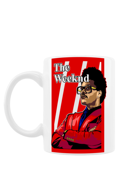 Mug with prints The Weeknd. Actor, producer, singer, tesfaye, weeknd. 2070702