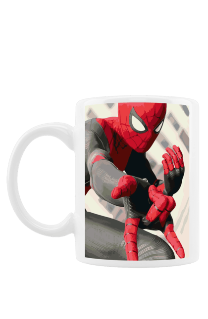 Чашка з принтом "Людина павук". Marvel, герої, герої марвел, кіногерої, людина павук, людина павук проти, нова людина павук, супер люди. CustomPrint.market