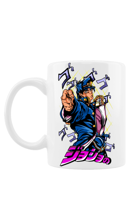 Mug with prints JOJO Jotaro. Anime, jojo, jojo`s bizarre adventure, jojo’s bizarre adventure, jotaro, jotaro kujo, manga. 2070702