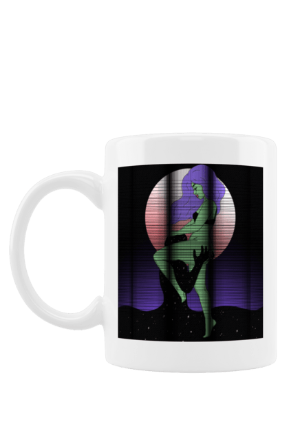 Чашка з принтом "Зелена Дівчина І Місяць". Інопланетянка, місяць. 2070702