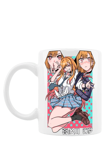 Mug with prints My Dress Up Darling. Anime, gyaru, manga, marin kitagawa, marine, my dress-up darling, porcelain doll. 2070702