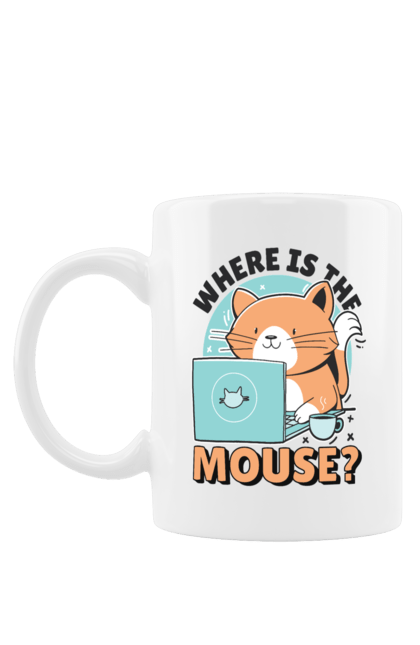 Чашка з принтом "Де миша?". Angular, c, css, html, it, javascript, jquery, php, python, react, svelt, vue, айтишник, айті, гумор, код, кодувати, прогер, програміст, програмісти, ти ж, ти ж програміст, тиж програміст. 2070702