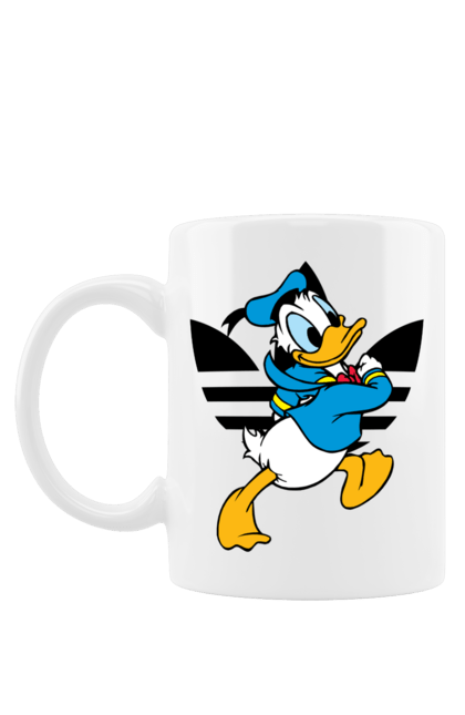 Чашка з принтом "Adidas Дональд Дак". Adidas, daisy duck, donald duck, адідас, дейзі дак, дональд дак, мультсеріал, мультфільм. 2070702