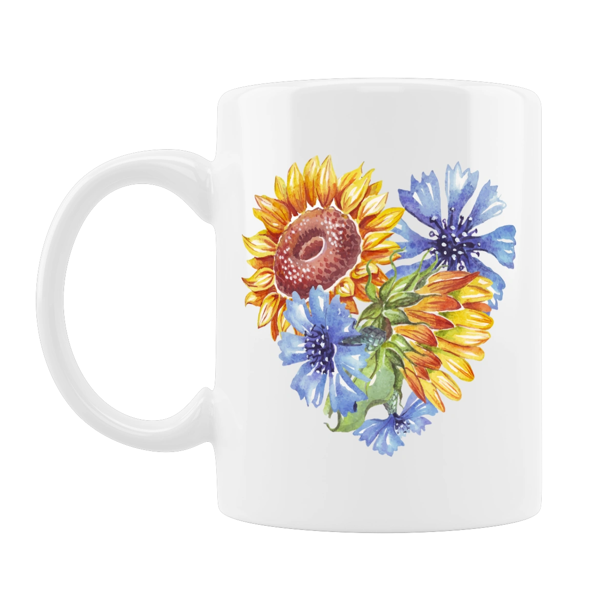 Серце соняшники та фіалки