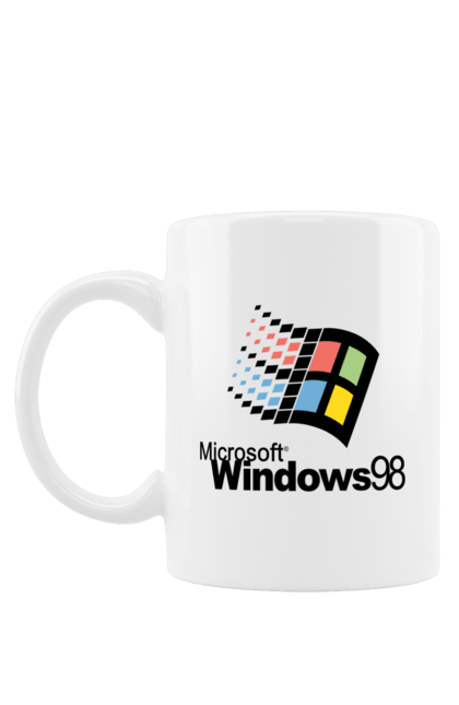 Чашка з принтом "Windows98". Angular, c, css, html, it, javascript, jquery, php, python, react, svelt, vue, айтишник, айті, гумор, код, кодувати, прогер, програміст, програмісти, ти ж, ти ж програміст, тиж програміст. 2070702