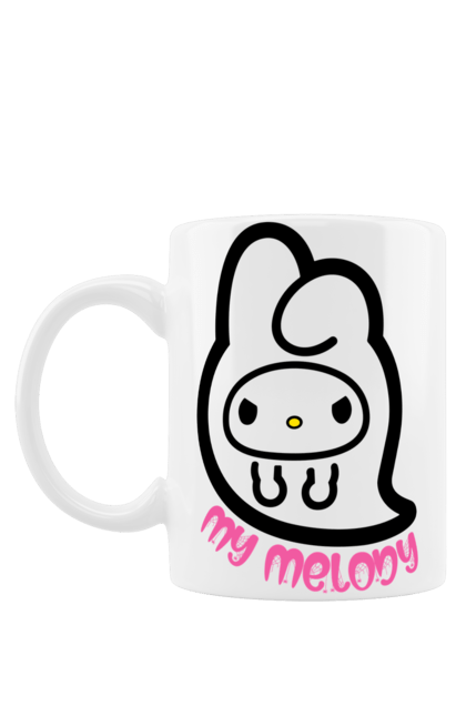 Чашка з принтом "Хелло Кітті Май Мелоді". Ghost, halloween, hello kitty, my melody, бренд, май мелоді, персонаж, привид, хелло кітті, хелловін. 2070702