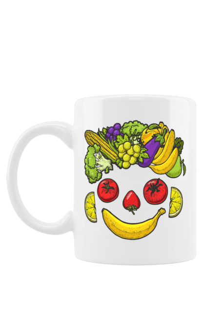Чашка з принтом "Зсж Посмішка". Зож, овоч, посмішка, фрукт. 2070702