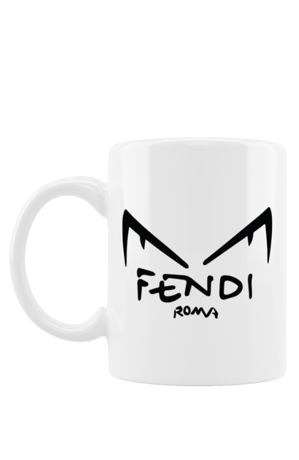 Чашка с принтом Fendi. Fendi, lvmh, бренд, дом моды, италия, люкс, мода, одежда, сумка, фенди. 2070702