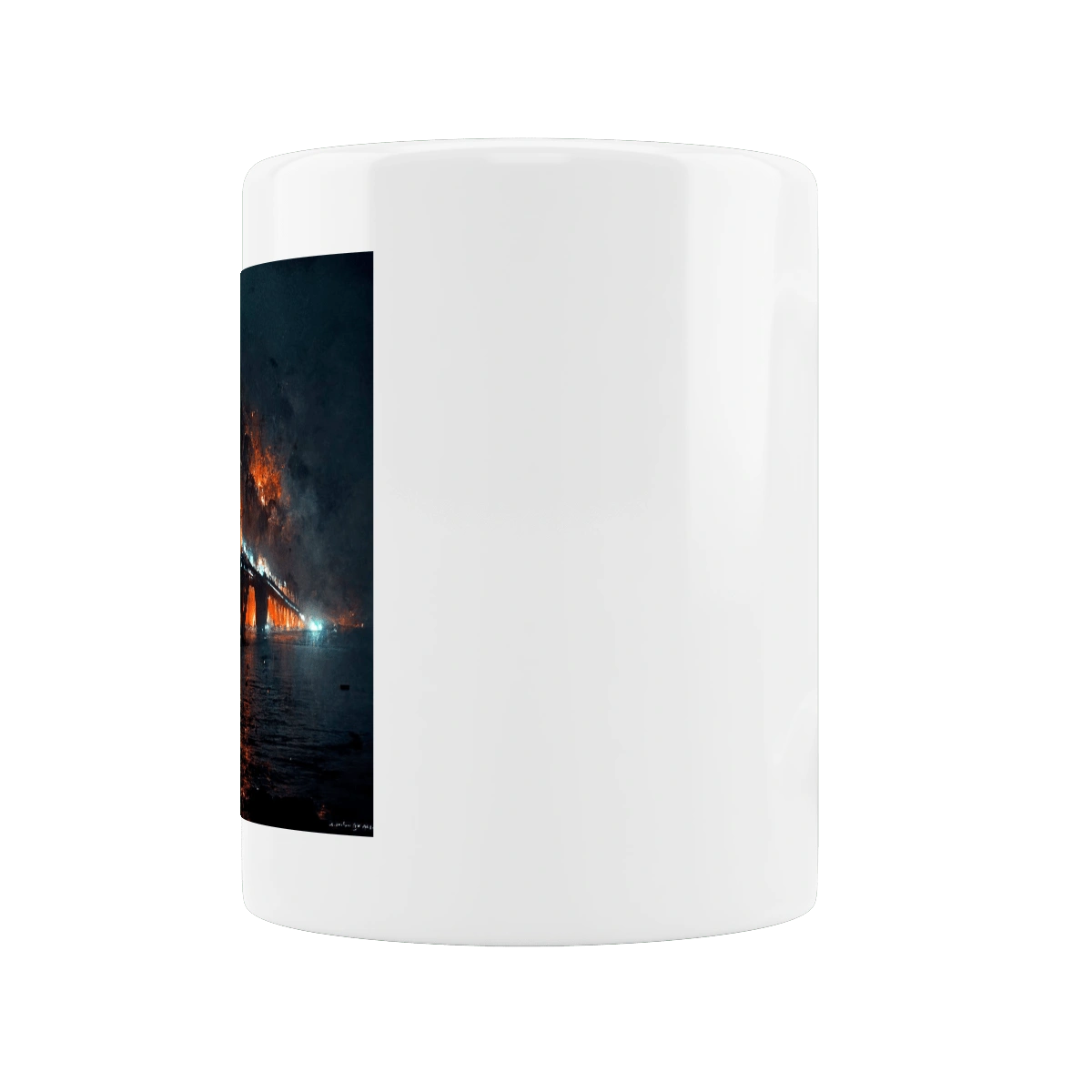 Горит Крымский мост.