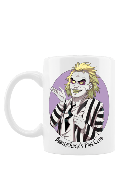 Mug with prints Beetlejuice. Beetlejuice, comedy, ghost, horror, movie, tim burton, warner bros. 2070702