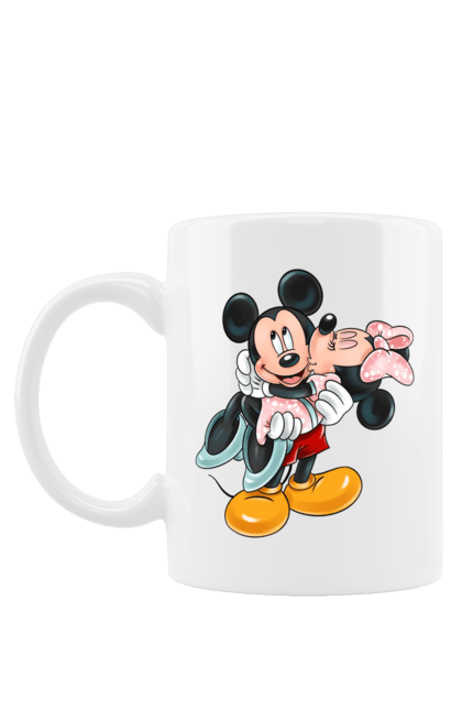 Чашка с принтом Микки Маус и Минни Маус. Mickey mouse, minnie mouse, дисней, микки, микки маус, минни маус, мультфильм. 2070702