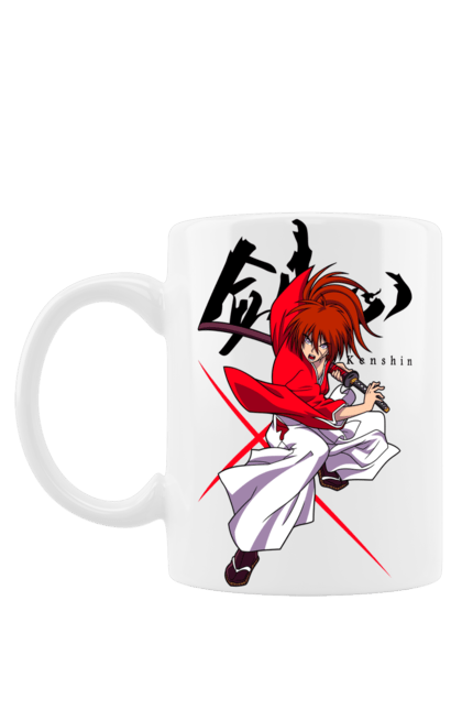 Чашка с принтом Самурай Икс Химура Кэнсин. Manga, rurouni kenshin, аниме, манга, самурай, самурай икс, химура кэнсин. 2070702